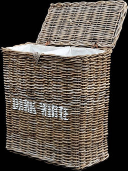 Decomeubel Rotan wasmand kubu grey