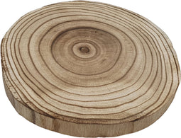 Decoratie Boomschijf Paulownia Hout Gebrand, Ø 20cm