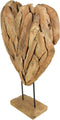 Decoratie Hart large - teak