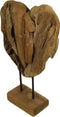 Decoratie Hart small - teak