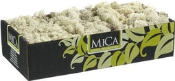 Decoratie/hobby mos naturel/wit 500 gram - Decoratie materialen bloemstukjes