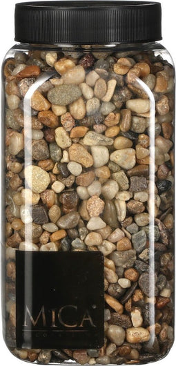 Decoratie/hobby steentjes bruin 650 ml - Home Deco - Woonaccessoires - Decoratie materialen
