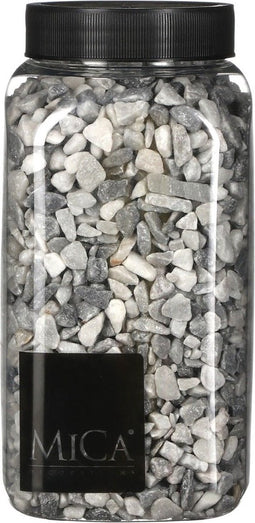 Decoratie/hobby steentjes mini licht grijs 650 ml - Home Deco - Woonaccessoires - Decoratie materialen