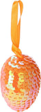 Decoratie paaseieren met pailletten - 6x - diverse kleuren - piepschuim - 6 cm - paastak versiering