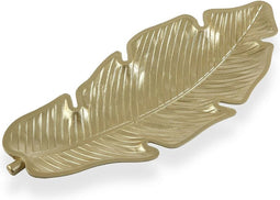 Decoratie Schaal Gouden Blad Hout (21 x 2,5 x 49 cm)