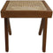Decoratief bankje - 42x32x45 - Naturel - Teak/rotan