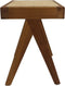 Decoratief bankje - 42x32x45 - Naturel - Teak/rotan