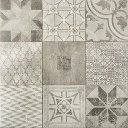 Decoratief Beeld - Minimaal_ Afnemen. Minimaal ! Designo Mosaic Grey - Aluminium - Gardenlux - Grijs - 60 X 60 Cm