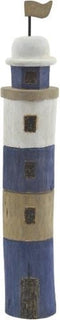 Decoratief Beeld - Wit/blauw - Hout - Parlane - Wit En Blauw - 15 X 15 Cm