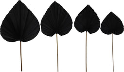 Decoratief palmblad set van 4 - Zwart - Palmblad