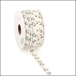 Decoratielint - Chick & Kuiken - Katoenen lint voor Pasen of Boerderijthema - 15 mm x 20 meter