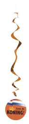 Decoratiespiraal - Leve de koning - Set van 2 - 75 cm - � 17 cm