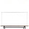 Decoratiestang met tafelklem, 140-250 cm, hoogte 90 cm - zwart