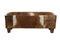 Decoratieve bank Bangku - geitenhuid - teak