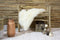Decoratieve bank Pank - 80x30x64 - Antiek - Teak