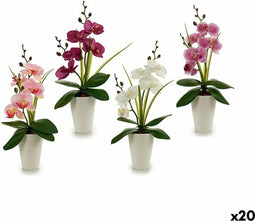 Decoratieve Bloem Ibergarden A18124-33-WH Orchidee 14 x 35 x 8 cm (12 Stuks)