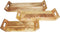 Decoratieve dienbladen - Naturel - Mangohout - Set van 3