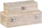 Decoratieve Doos 26,6 x 11 x 8,5 cm Mangohout (2 Stuks)