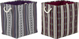 Decoratieve Doos DKD Home Decor Polyester EVA Indiaas (2 Stuks) (40 x 30 x 40 cm)