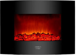 Decoratieve elektrische wandhaard Cecotec Warm 2200 Curved Flames 2000W Zwart