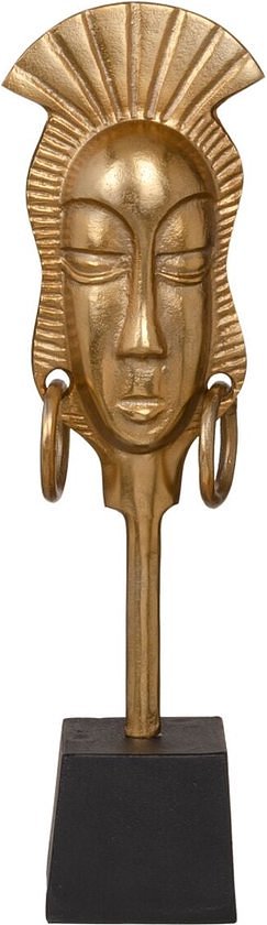 Decoratieve figuren 14,5 x 10,5 x 50 cm Zwart Gouden Afrikaanse