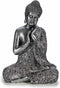 Decoratieve figuren Boeddha Zittend Zilverkleurig 22 x 33 x 18 cm (4 Stuks)