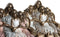 Decoratieve figuren DKD Home Decor 17 x 10,5 x 15,5 cm Roze Gouden Wit (2 Stuks)