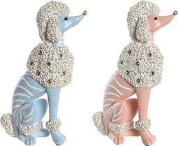 Decoratieve figuren DKD Home Decor 18 x 10 x 30,5 cm Scandi Blauw Roze (2 Stuks)