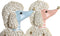 Decoratieve figuren DKD Home Decor 18 x 10 x 30,5 cm Scandi Blauw Roze (2 Stuks)