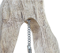 Decoratieve figuren DKD Home Decor 18 x 9 x 62 cm Natuurlijk Zilverkleurig Bruin (2 Stuks)