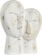 Decoratieve figuren DKD Home Decor 23 x 10 x 30 cm Gezicht Gouden Aluminium Wit