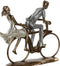 Decoratieve figuren DKD Home Decor 27 x 9,5 x 23 cm Roze Gouden Wit (2 Stuks)