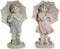 Decoratieve figuren DKD Home Decor 28 x 20 x 48,5 cm Blauw Roze Jongen (2 Stuks)