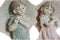 Decoratieve figuren DKD Home Decor 28 x 20 x 48,5 cm Blauw Roze Jongen (2 Stuks)