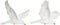 Decoratieve figuren DKD Home Decor 28 x 4,5 x 23 cm Wit Romantiek (2 Stuks)