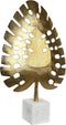 Decoratieve figuren DKD Home Decor 28 x 7,5 x 47 cm Gouden Wit Tropisch Blad van een plant