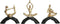 Decoratieve figuren DKD Home Decor 28 x 7 x 35 cm 28 x 8 x 36 cm Zwart Gouden Yoga (3 Stuks)