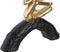 Decoratieve figuren DKD Home Decor 28 x 7 x 35 cm 28 x 8 x 36 cm Zwart Gouden Yoga (3 Stuks)
