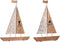 Decoratieve figuren DKD Home Decor 36,5 x 10 x 54 cm 37,5 x 10 x 48 cm Bruin (2 Stuks)