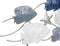 Decoratieve figuren DKD Home Decor 63 x 9 x 44 cm Grijs Blauw Wit Spiralen (2 Stuks)