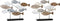 Decoratieve figuren DKD Home Decor 65,4 x 9,5 x 43 cm Zwart Blauw Bruin Spiralen (2 Stuks)