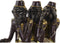 Decoratieve figuren DKD Home Decor Aap Driewieler Zwart Gouden Metaal Hars Koloniaal (40 x 9 x 31 cm)