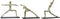 Decoratieve figuren DKD Home Decor Aluminium Hout MDF Yoga (3 pcs) (33 x 10 x 35 cm) (35 x 10 x 33 cm) (33 x 10 x 28 cm)
