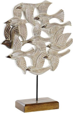 Decoratieve figuren DKD Home Decor Beige Ijzer Vogels (38 x 11,5 x 54 cm)