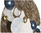 Decoratieve figuren DKD Home Decor Blauw Gouden Metaal Wit (52 x 8,3 x 61 cm)