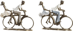 Decoratieve figuren DKD Home Decor Fiets Koper Hars Modern (27 x 9,5 x 23 cm) (2 Stuks)