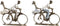 Decoratieve figuren DKD Home Decor Fiets Koper Hars Modern (27 x 9,5 x 23 cm) (2 Stuks)