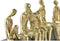 Decoratieve figuren DKD Home Decor Gouden Hars Donker grijs Personen Modern (45,3 x 6,8 x 13,7 cm)