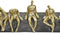 Decoratieve figuren DKD Home Decor Gouden Hars Donker grijs Personen Modern (45,3 x 6,8 x 13,7 cm)