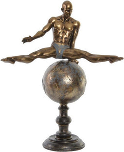 Decoratieve figuren DKD Home Decor Gouden Hars Gymnast Modern (36 x 19 x 46 cm)
